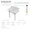 Kingston Brass 30 Carrara Marble Console Sink with Stainless Steel Legs, Marble WhitePolished Chrome LMS30MOQ1 - alternate 2